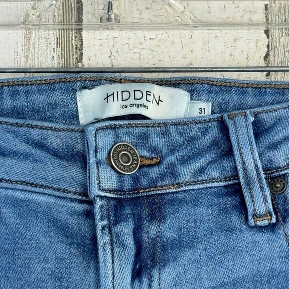 HIDDEN DISTRESSED STRAIGHT LEG  JEANS SIZE 31 - Picture 5 of 10